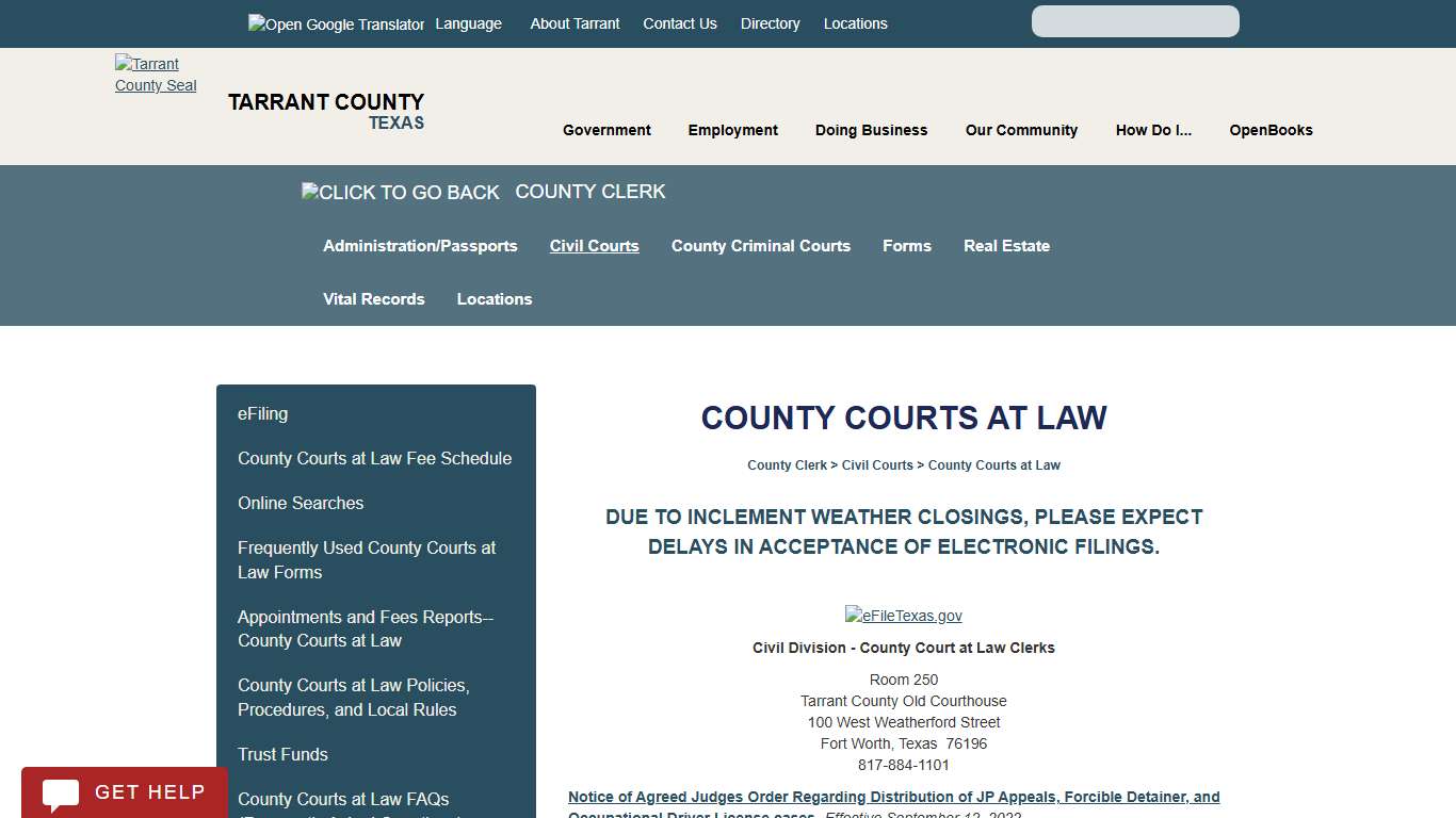 County Courts at Law